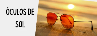 Cartão categoria óculos de sol.
